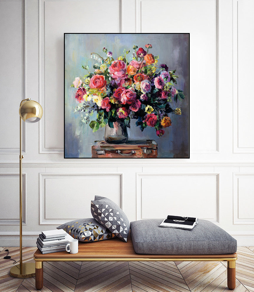 "Abundant Bouquet" Art Block Framed Canvas, 30"x30"