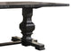 Rectangular Dining Table With Double Pedestal And Trestle Base, Vintage Black