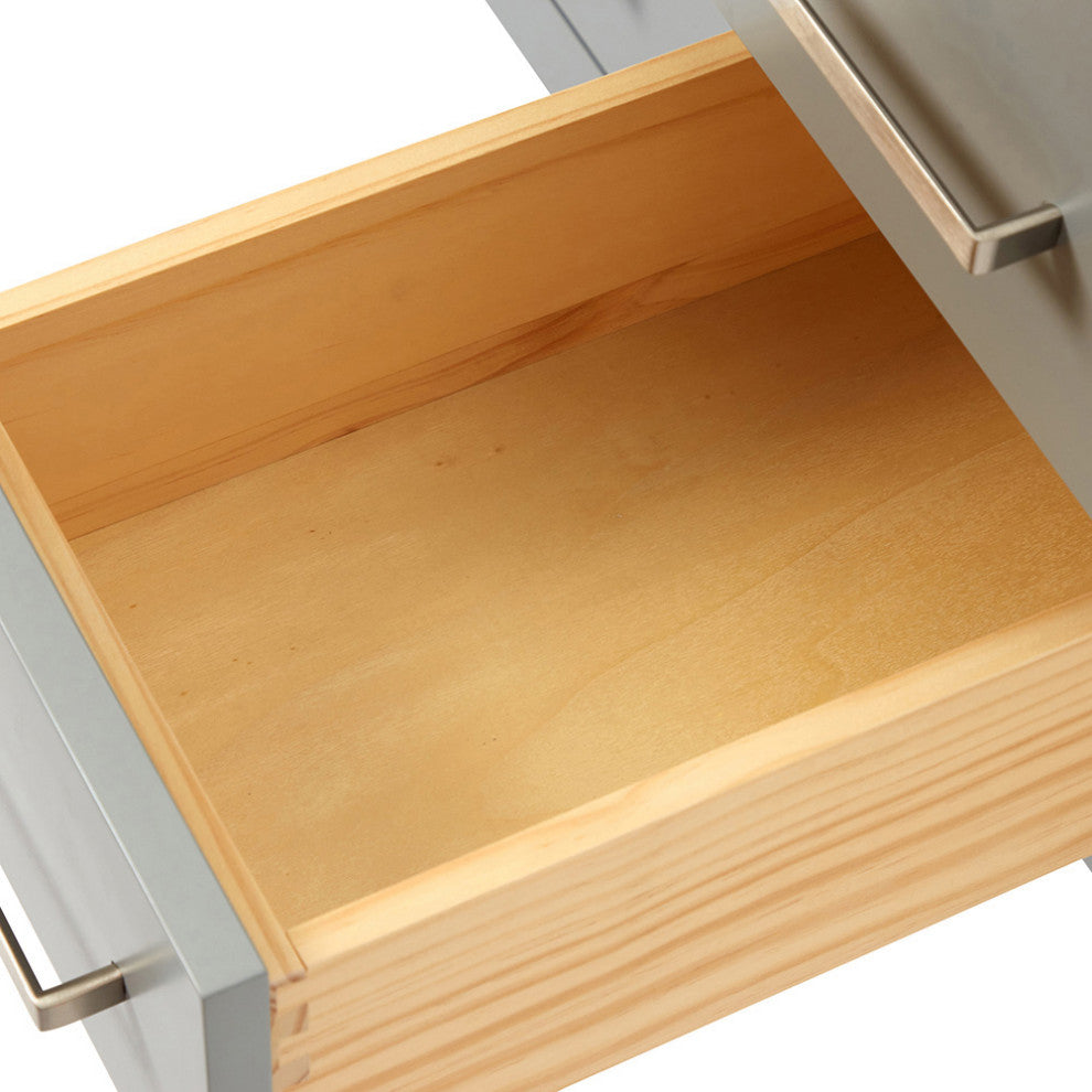 ARIEL Cambridge 61" Single Oval Sink Bathroom Vanity Gray with Marble Top