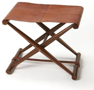 Sutton Leather Folding Stool