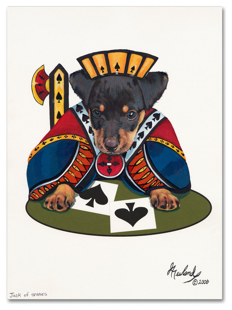 Jenny Newland 'Jack Of Spades' Canvas Art, 19x14