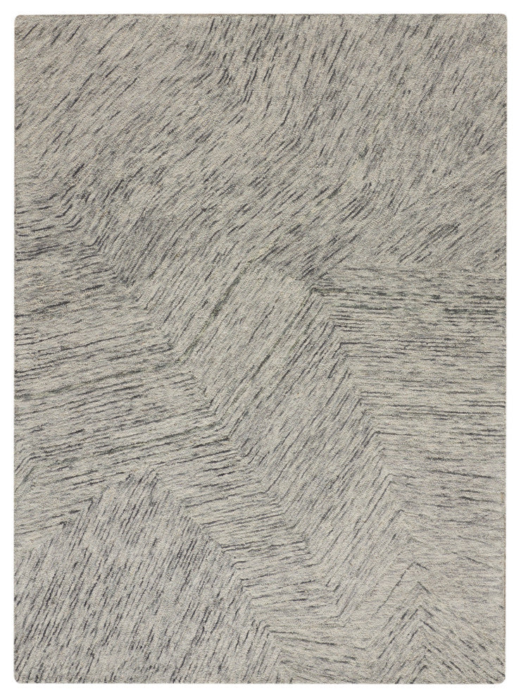 DKNY Pure Angles 3'9" x 5'9" Grey Modern Indoor Rug