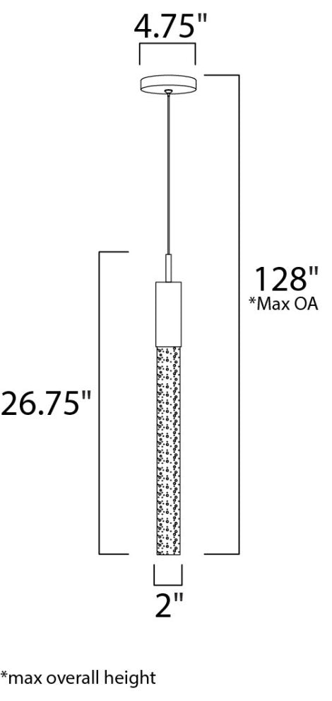 ET2 E22871-91 Big Fizz 27" LED Mini Pendant - Polished Chrome