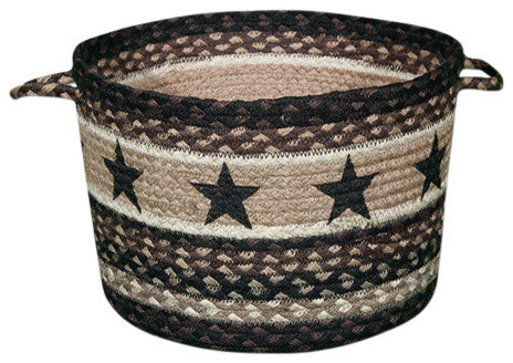 Ublack Stars Printed Utility Basket, 13"x9"