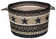Ublack Stars Printed Utility Basket, 13"x9"