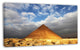 Egyptian Pyramid under Bright Sky, African Landscape Canvas Art, 32"x16"