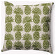 20" x 20" Pineapple Stripes Indoor/Outdoor Polyester Throw Pillow, Olive