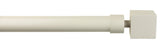 1" Wright Adjustable Curtain Rod, French White, 84"-120"