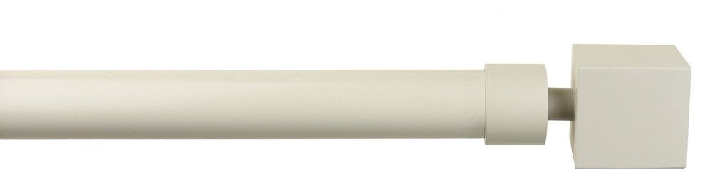 1" Wright Adjustable Curtain Rod, French White, 84"-120"