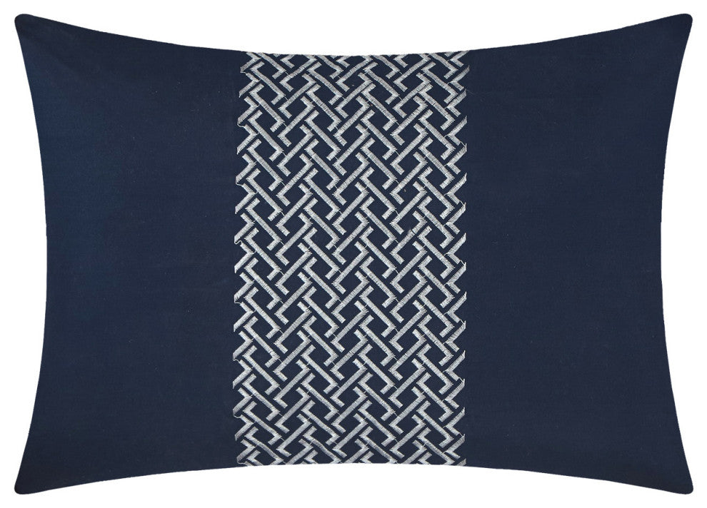 Loren 7-Piece Reversible Comforter Set, Navy, King