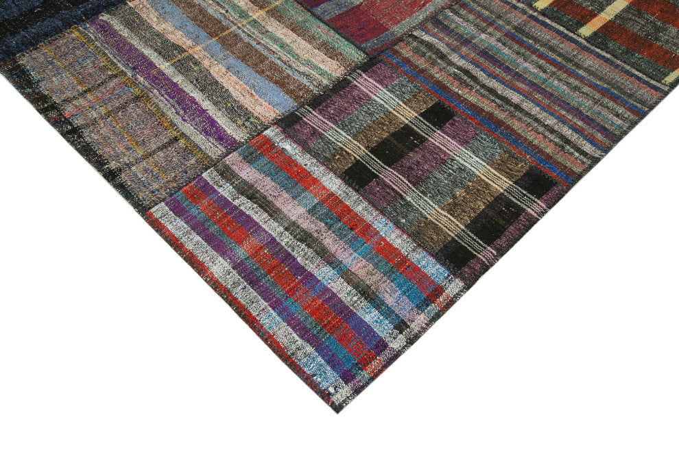 Rug N Carpet - Handmade Oriental 8' 2'' x 11' 11'' Wool Patchwork Kilim Rug