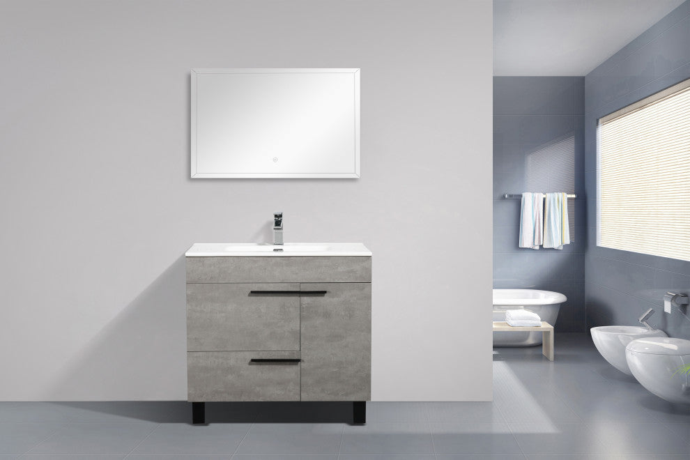 Alma Gill Freestanding Vanity With One Porcelain sink, 36"