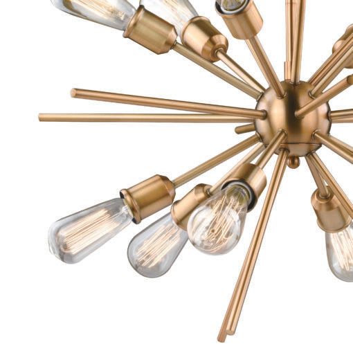 Estelle 12-Light Pendant, Natural Brass