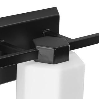 Estrada Collection 3-Light Contemporary Bath and Vanity Light, Matte Black