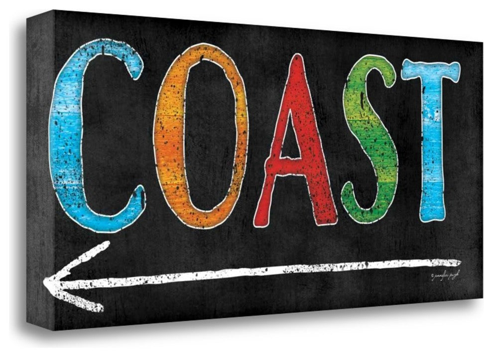 "Coast" By Jennifer Pugh, Giclee Print on Gallery Wrap Canvas, Ready to Hang