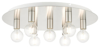 Brushed Nickel Transitional, Versatile, Modern, Urban, Minimal Flush Mount