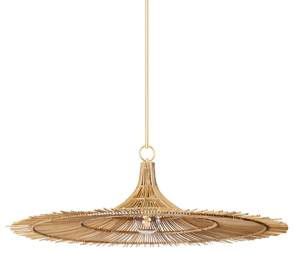 1-Light Pendant, Vintage Gold Leaf