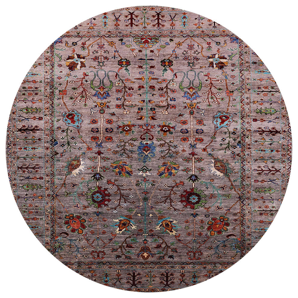 Ahgly Company Indoor Round Mid-Century Modern Area Rugs, 7' Round