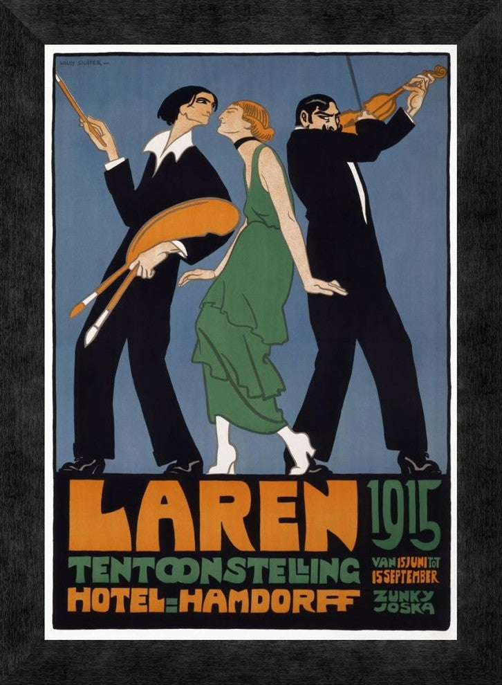 "Laren 1915" Framed Canvas Giclee by Jan Willem Sluiter, 13x18"
