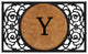 Armada Circle Monogram Doormat 18"x30", Letter Y