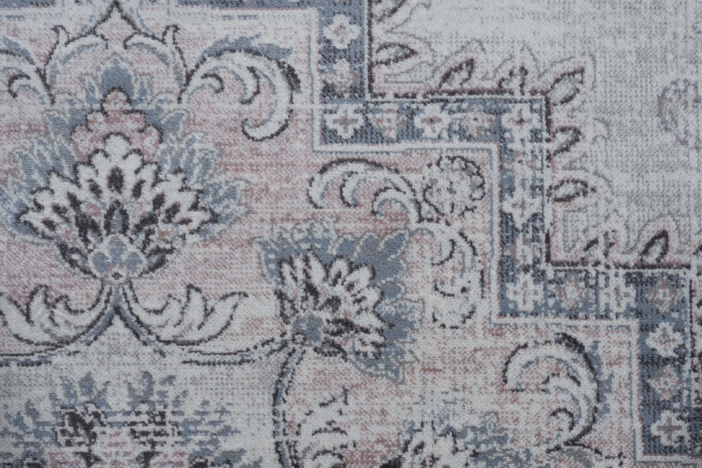 Sonoma Calanthe Gray, Blush, Blue, Ivory Viscose Area Rug
