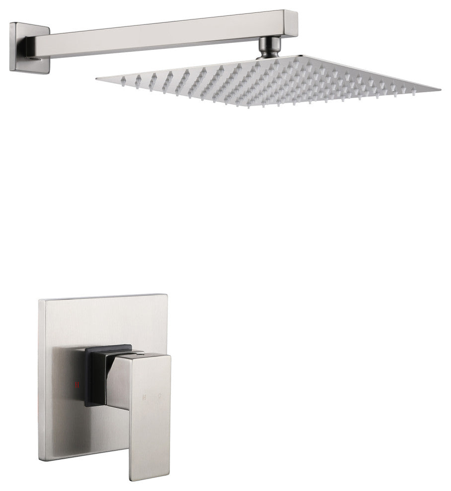 Givingtree Shower System, Bathroom 10 Inches Rain With Shower Set,Brushed Nickel