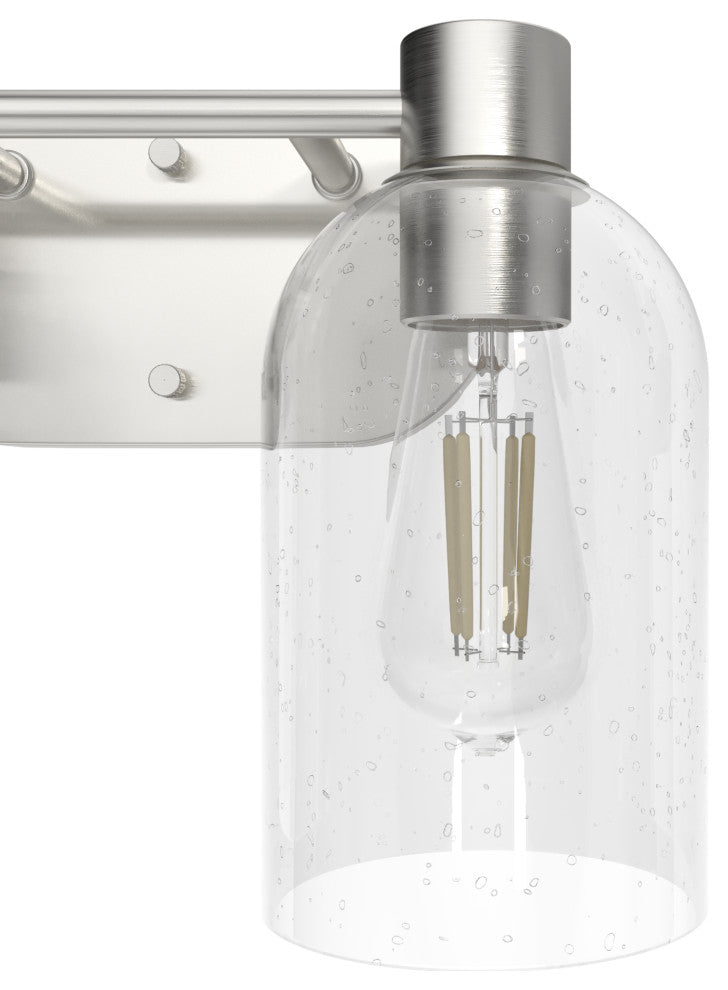 Hunter Lochemeade Brushed Nickel 2 Light Vanity Wall Light Fixture