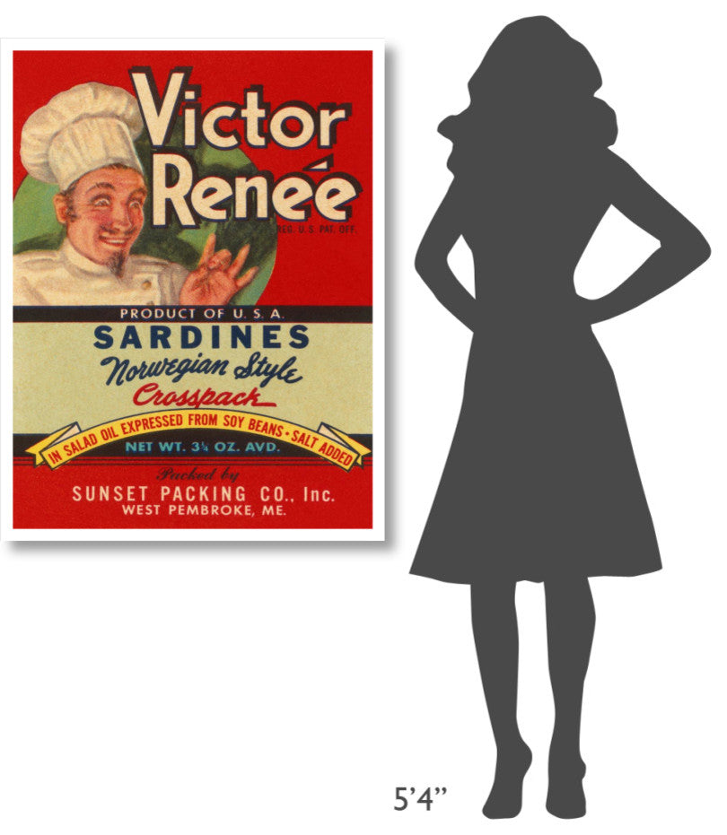 "Victor Renee Sardines" Digital Paper Print by Retrolabel, 32"x42"