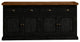 70" Rustic Two Tone Sideboard Buffet, Antique Black
