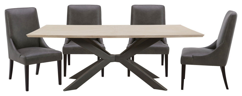 Parker House Crossings Monaco 86 In. Dining Table With 4 Upholstered Chairs