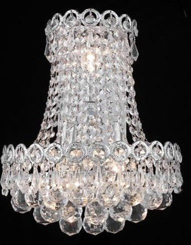 Elegant Century Wall Sconce, Chrome Finish With Royal Cut Crystal