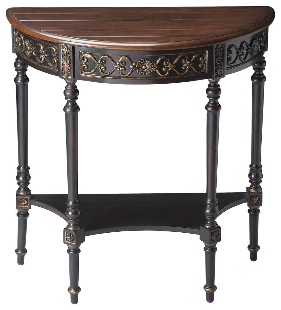 Butler Danelle Caf" Nouveau Demilune Console Table