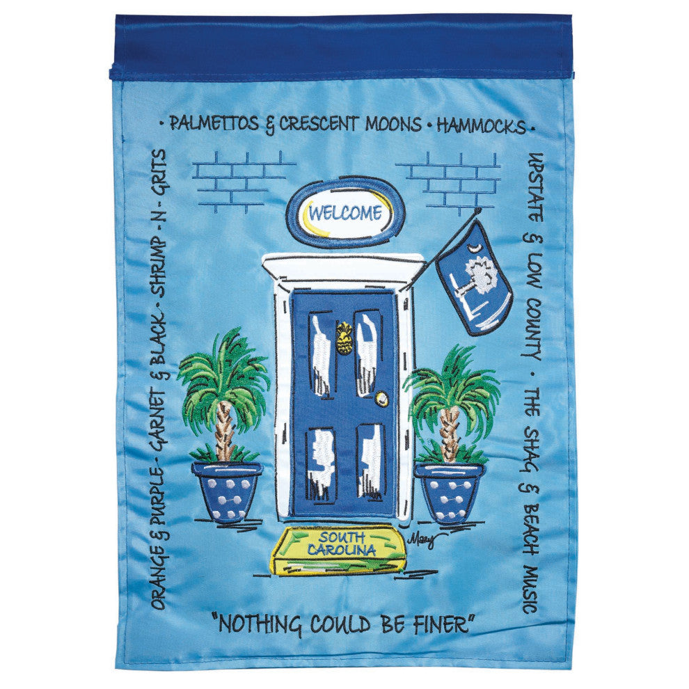 Flag South Carolina Front Door 13x18