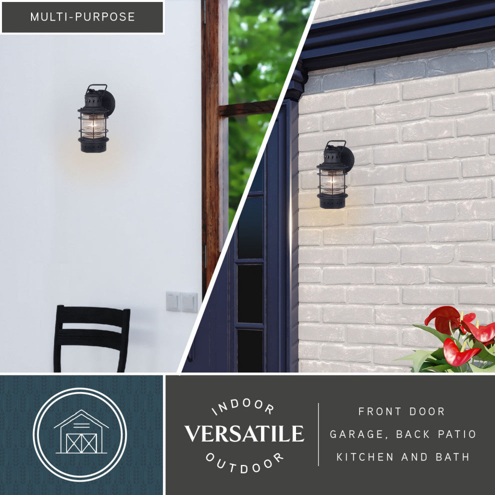 Hyannis 5.5" Outdoor Wall Light Textured Black