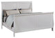 Eastern King Size Sleigh Panel Bed, White