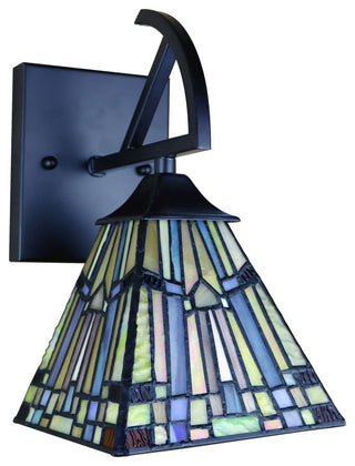 Kinsey Mission Tiffany-Style 1 Light Wall Sconce 6" Wide
