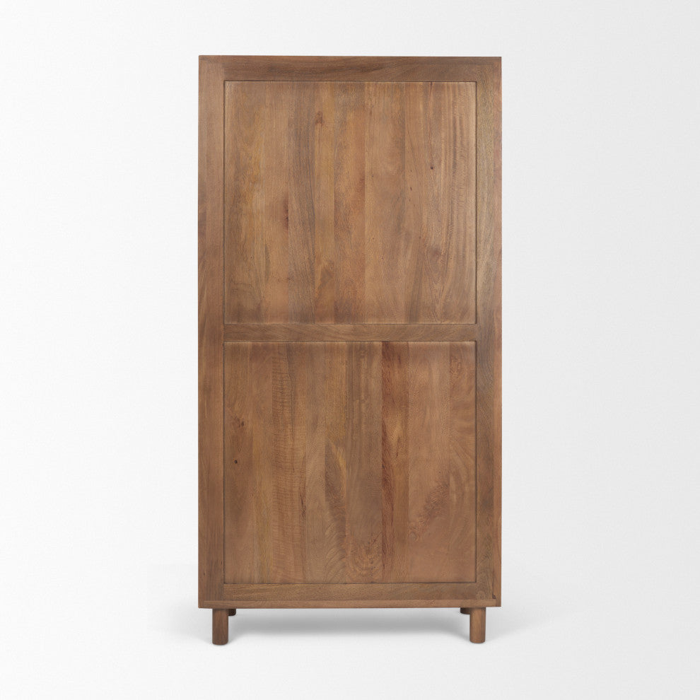 Astrid 36.0L x 17.0W x 70.0H Medium Brown Solid Wood Armoire