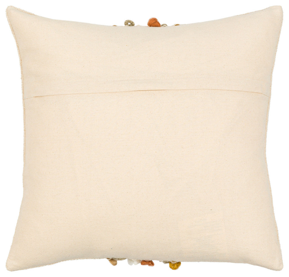 Surya Maysville Light Beige Pillow Shell With Polyester Insert 20"H X 20"W