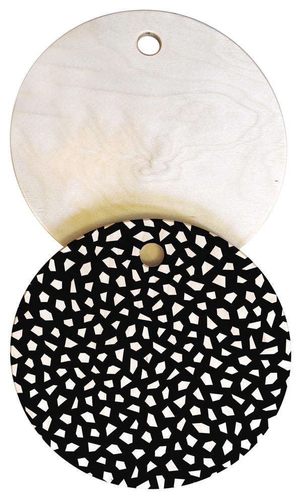 Kelly Haines Geometric Mosaic V2  Cutting Board Round