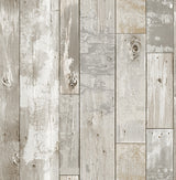 Distressed Wood Panel Wallpaper, Gray, Bolt