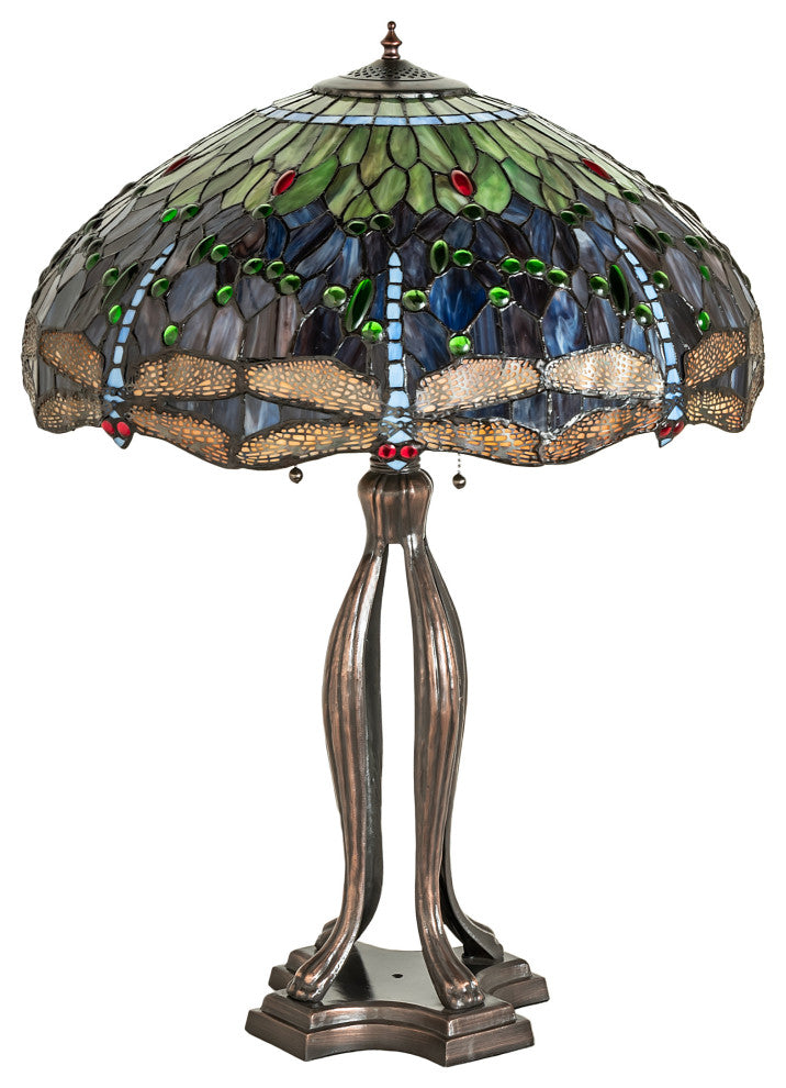 33 High Tiffany Hanginghead Dragonfly Table Lamp