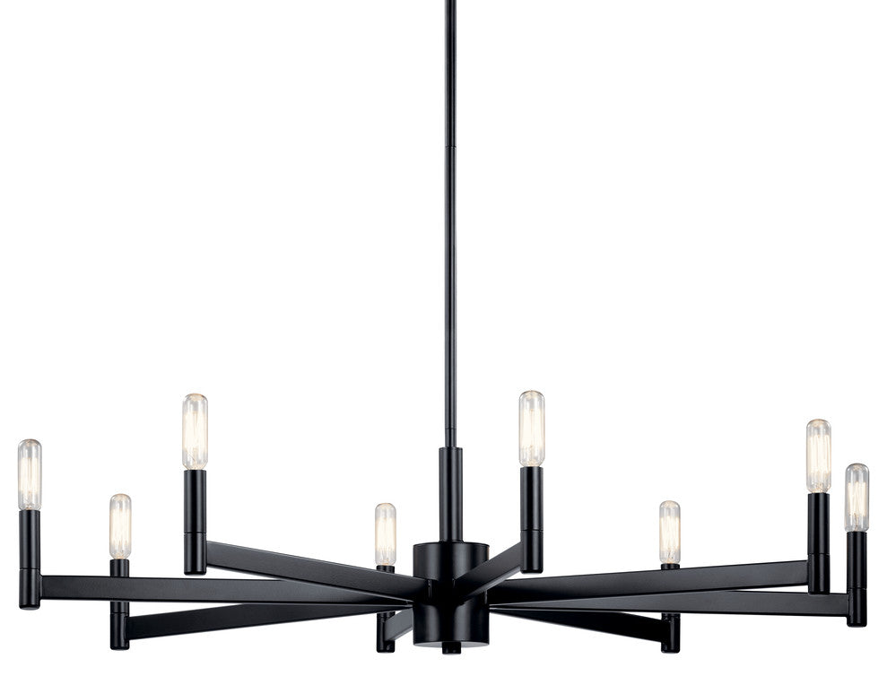 Erzo Black Chandelier 8-Light