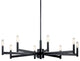 Erzo Black Chandelier 8-Light