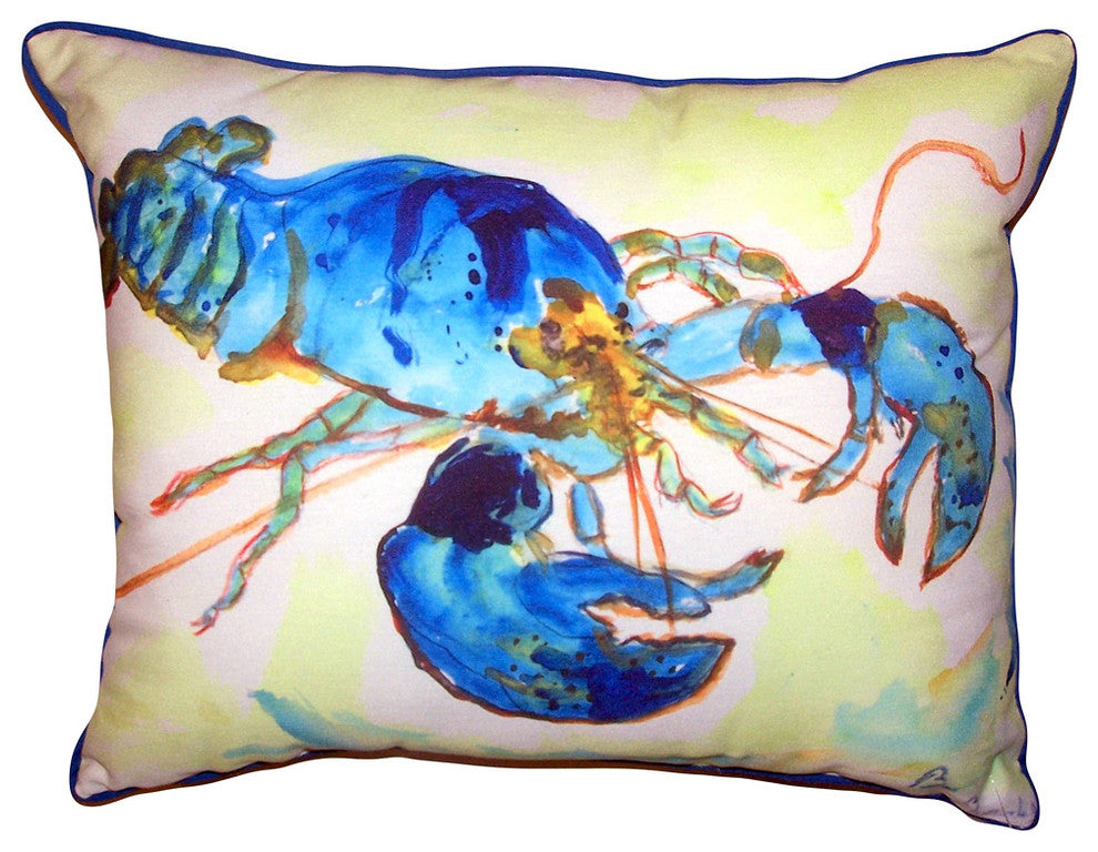 Green-Blue Lobster Large Indoor/Outdoor Pillow 16x20