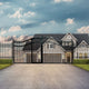 Aleko VIENNA Style 18' Steel Dual Swinging Driveway Gate With Pedestrian Gate