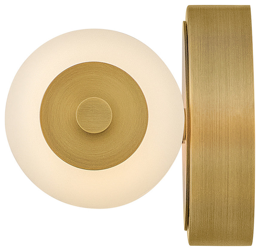 Hinkley Trigo Large Led Sconce, Lacquered Brass
