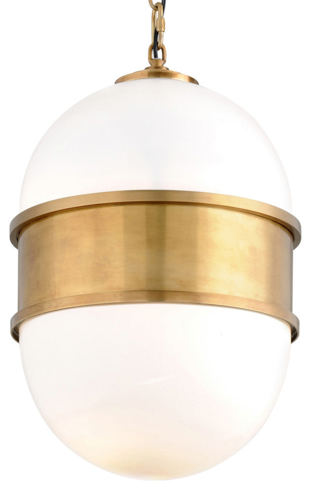 Corbett Lighting 272-42 Broomley 2 Light 14"W Pendant - Vintage Brass