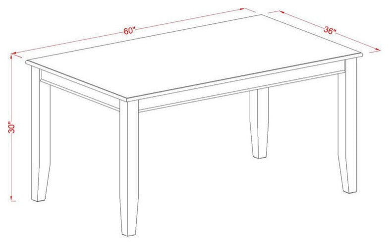 Nolan Rectangular Dining Table Set, Black, 7 Pieces, Microfiber