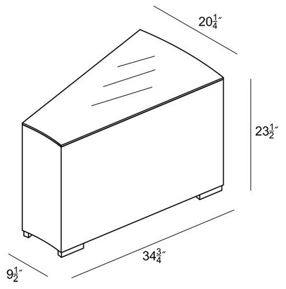 District Wedge End Table