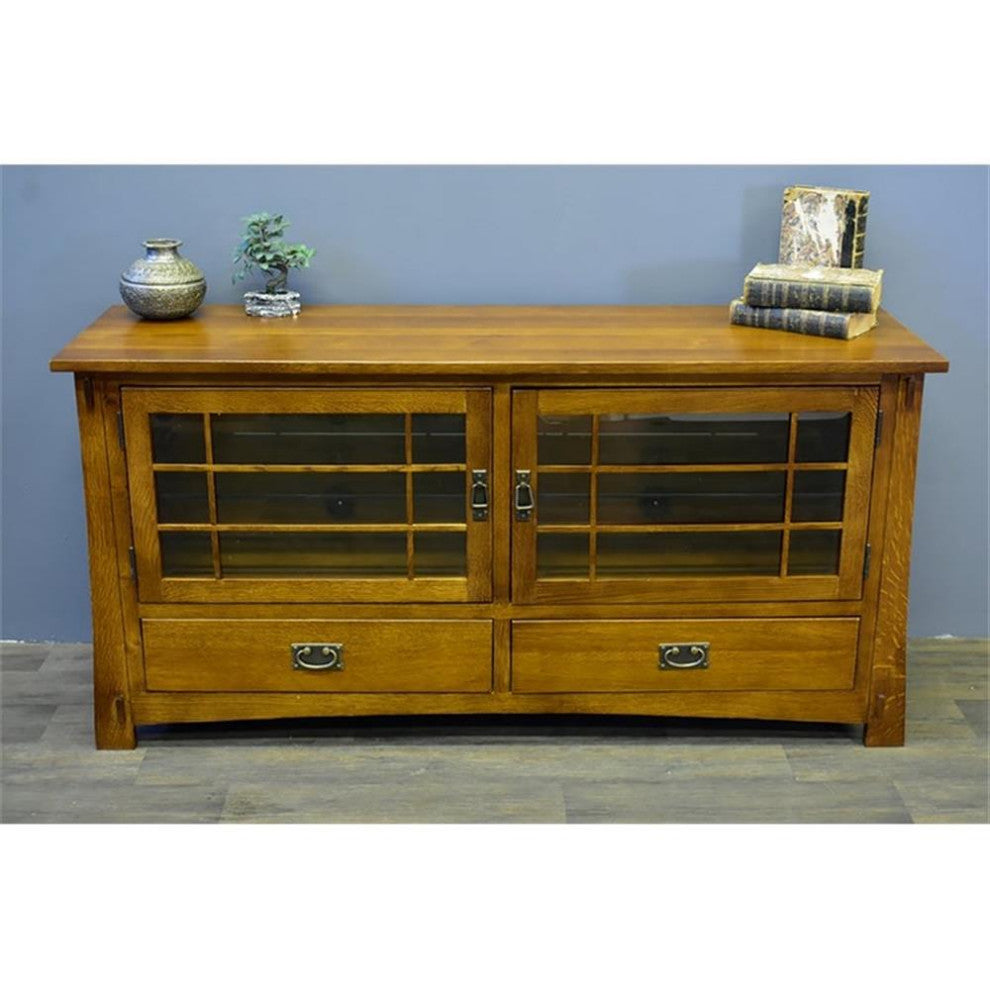 Crafters and Weavers Mission Quarter Sawn Oak 60" TV Stand (2 Colors Available)